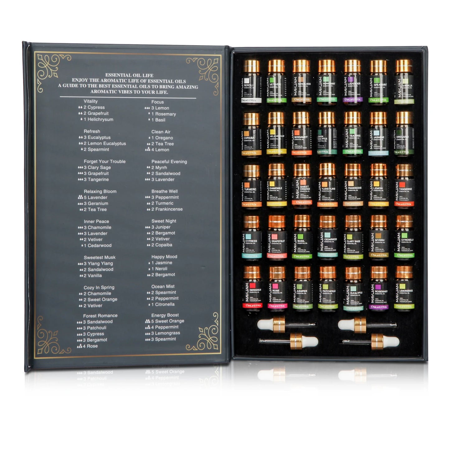 MAYJAM 35 Bottles Essential Oils Set For Humidifier Lavender Vanilla Neroli