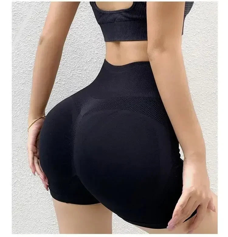 Yoga Set Women Sports Bra Shorts Seamless Workout Outfit
