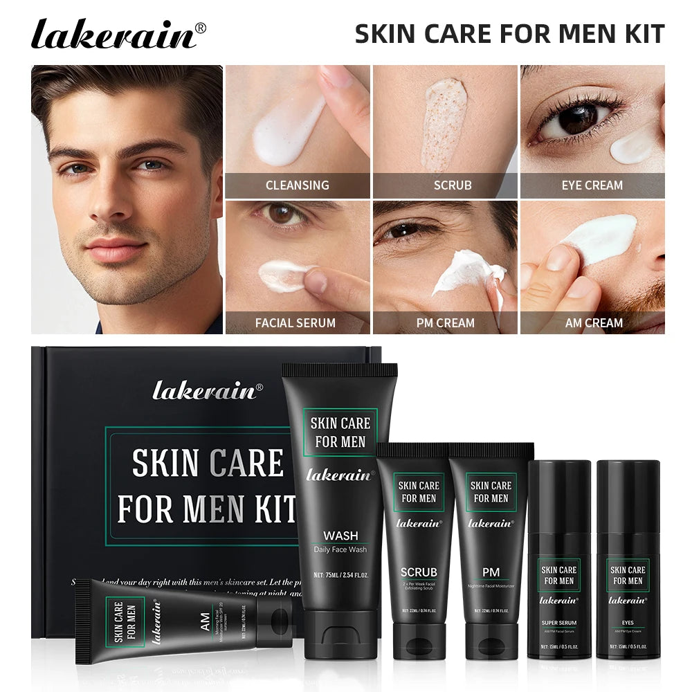 Ibcccndc Lakerain Men Skin Care Kit Oil Control Hydrate