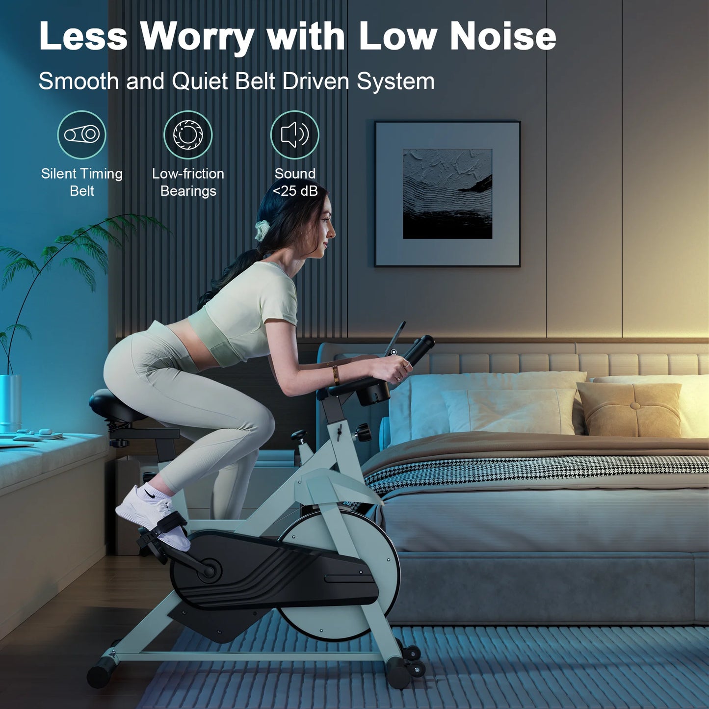 Superun 32 Level Magnetic Resistance Exercise Bike for Home Use