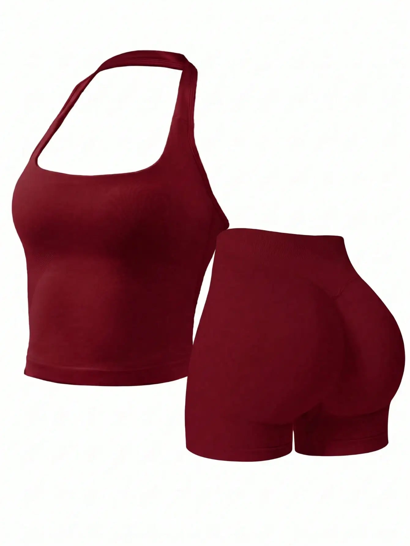 Womens Outdoor Sports Set Tank Top And Shorts Lightweight Breathable