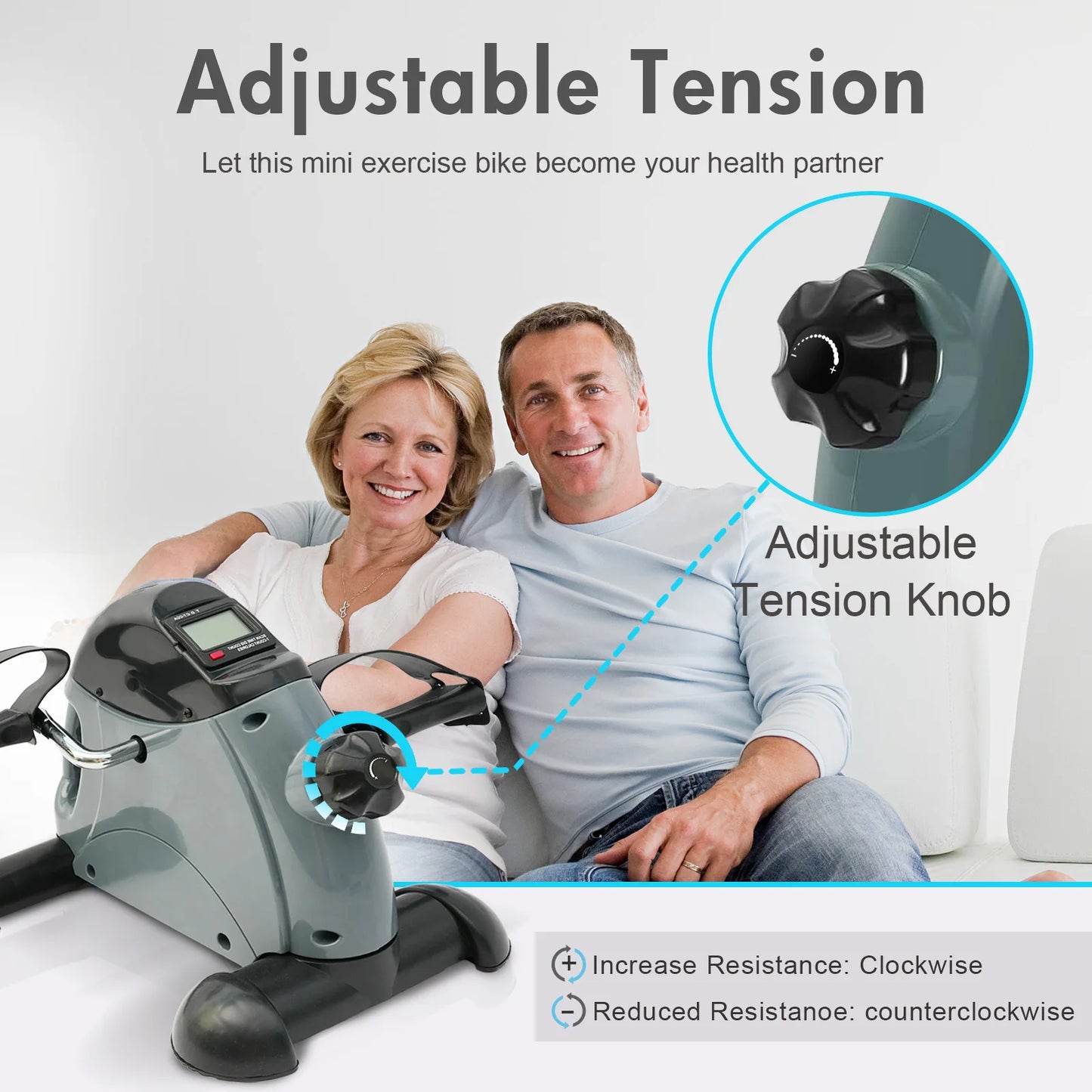 Mini Under Desk Pedal Exerciser Bike With LCD Display
