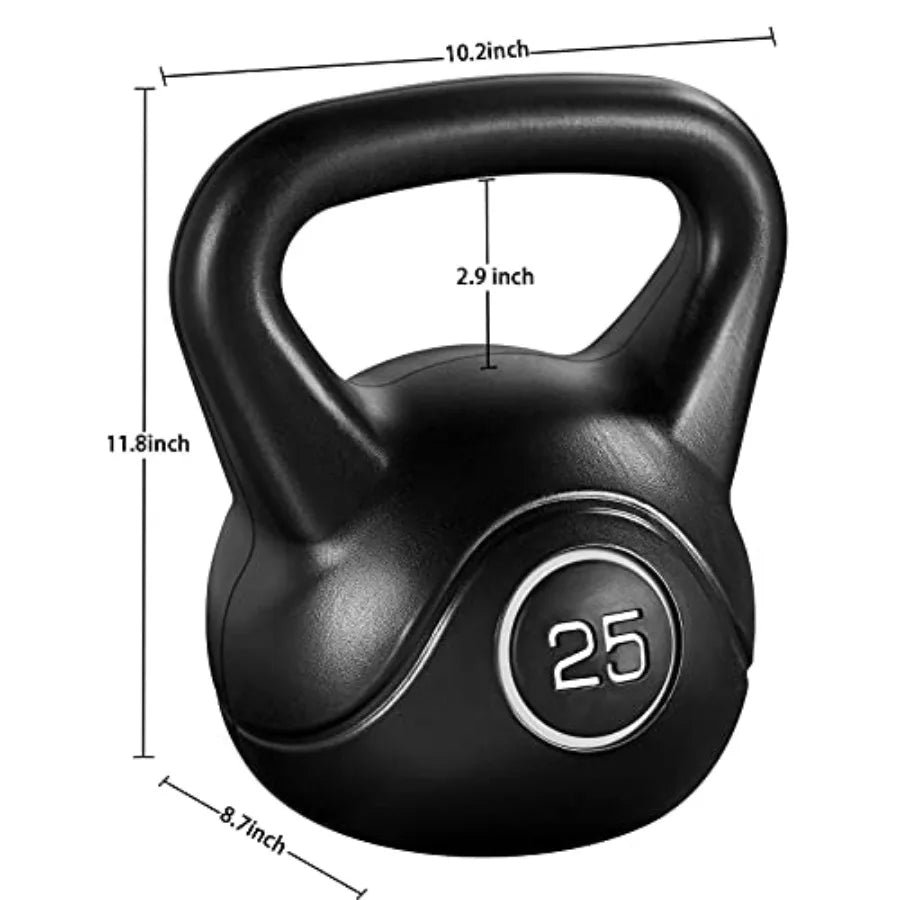HDPE Coated Kettlebell With Wide Flat Base And Ergonomic Handle