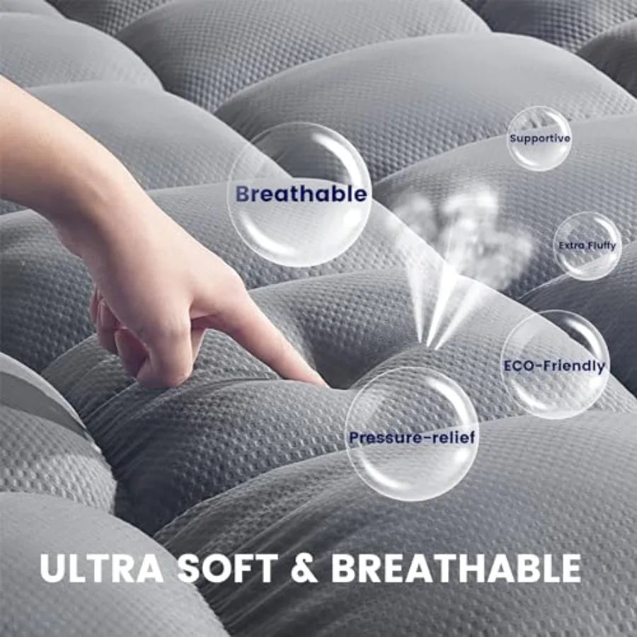 Waterproof Fitted Mattress Topper 100 Percent Polyester Deep Pockets
