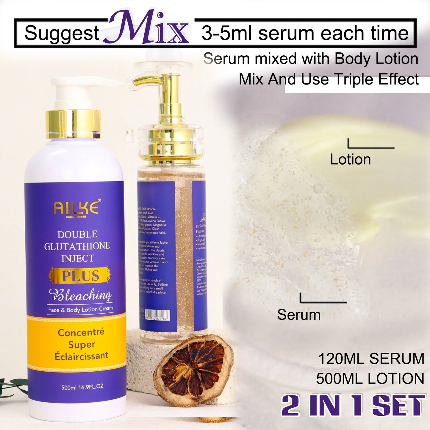 AILKE Brightening Body Milk Moisturizing For Uneven Skin Tone All Skin Types