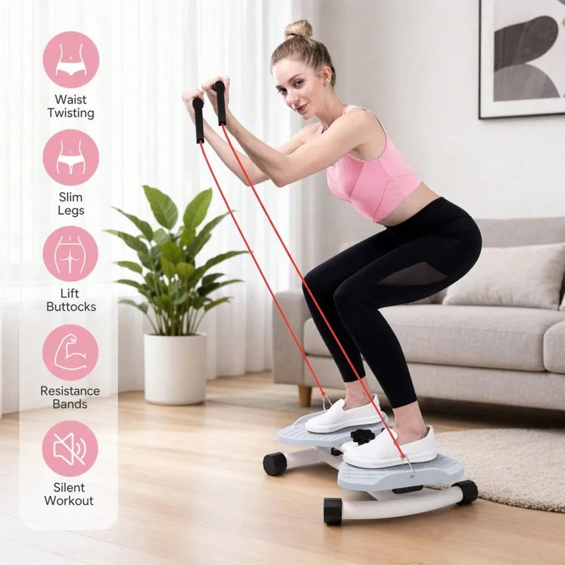 Multifunctional Twist Disc Board With Resistance Bands For Fitness