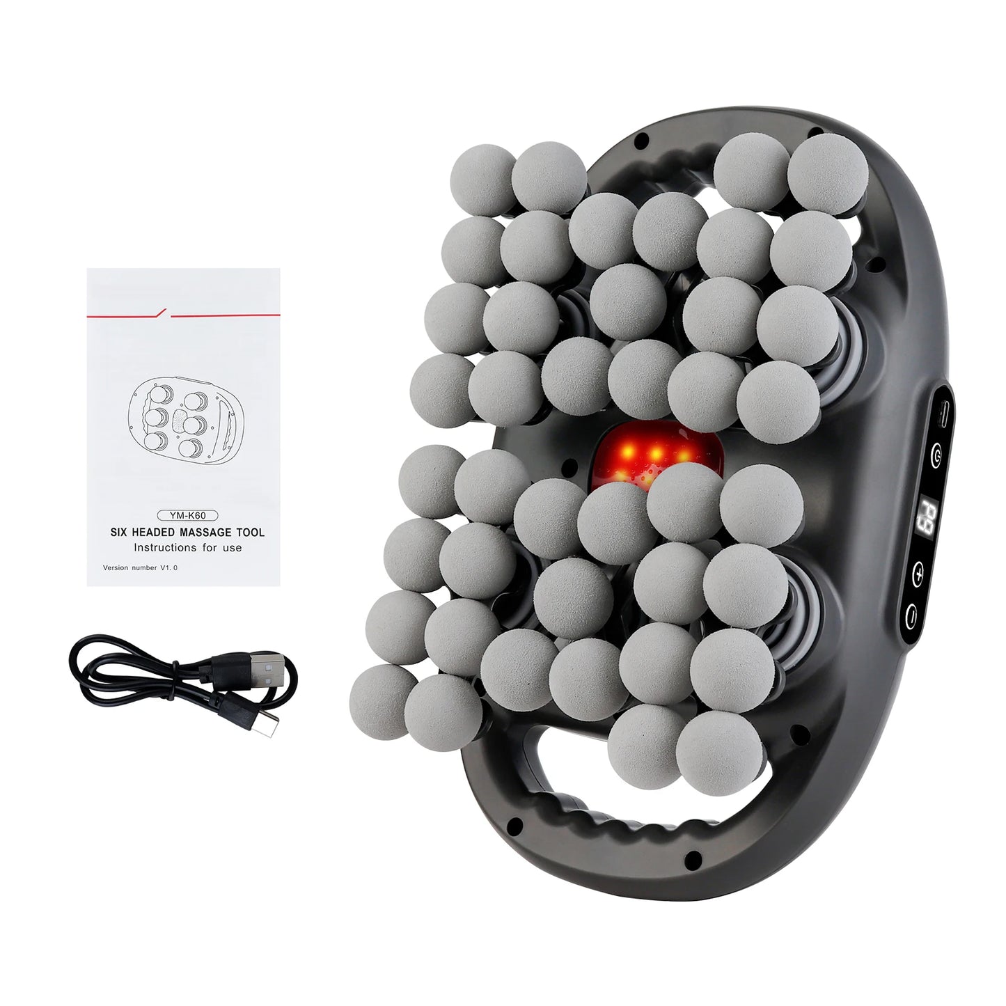 Iebilif Red Light Wireless Massage Gun For Deep Tissue Relief