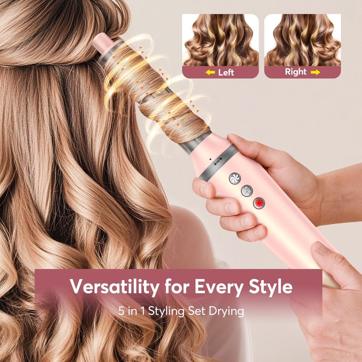 BOPCAL 5 In 1 Hair Styler With Travel Organizer Bag