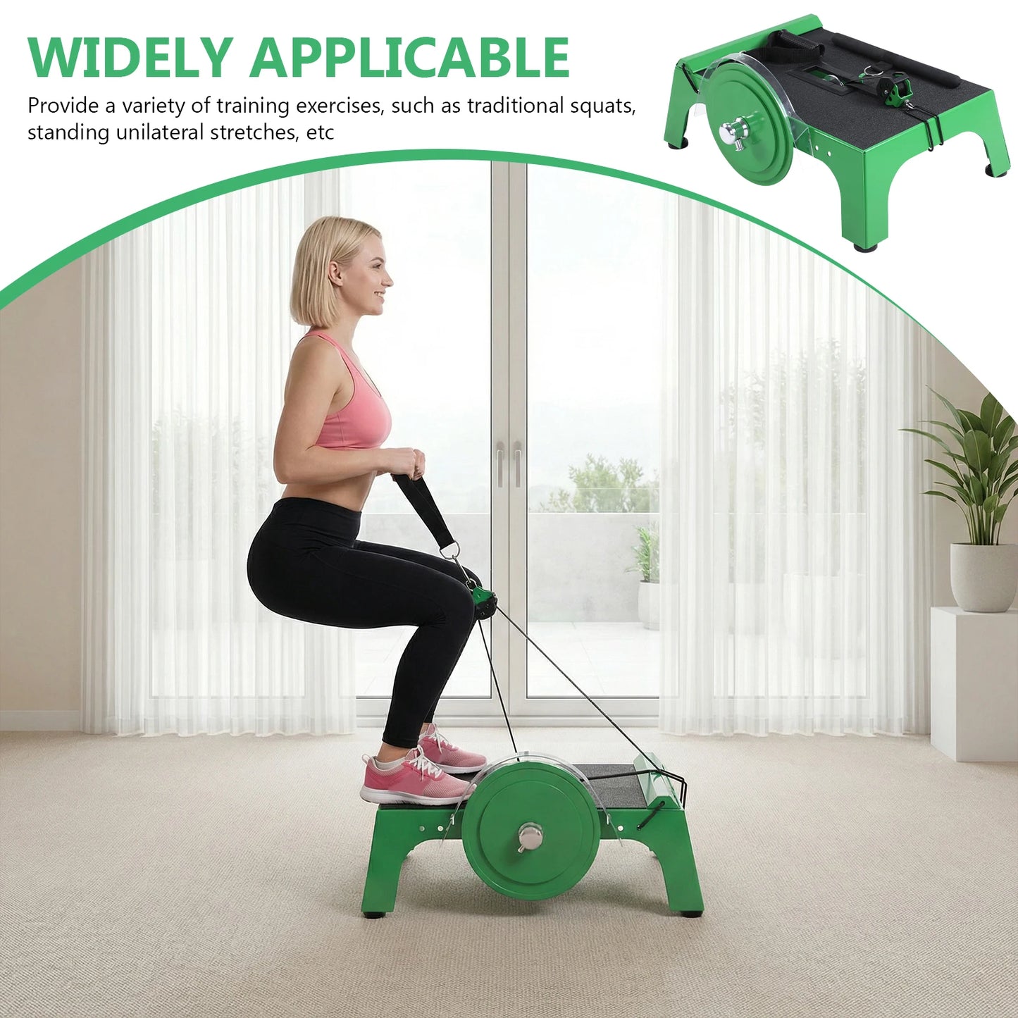 Flywheel Trainer With Adjustable Length Strap For Home Office Travel
