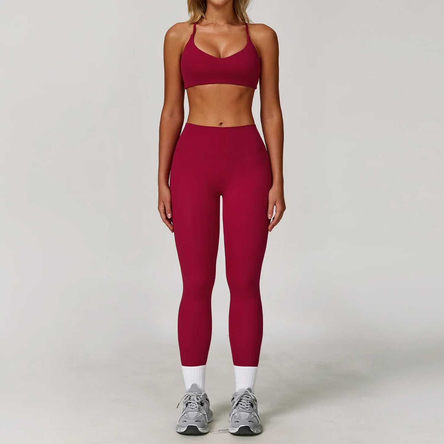 NONECN Women Yoga Bra Jacket High Waist Leggings Shorts Set