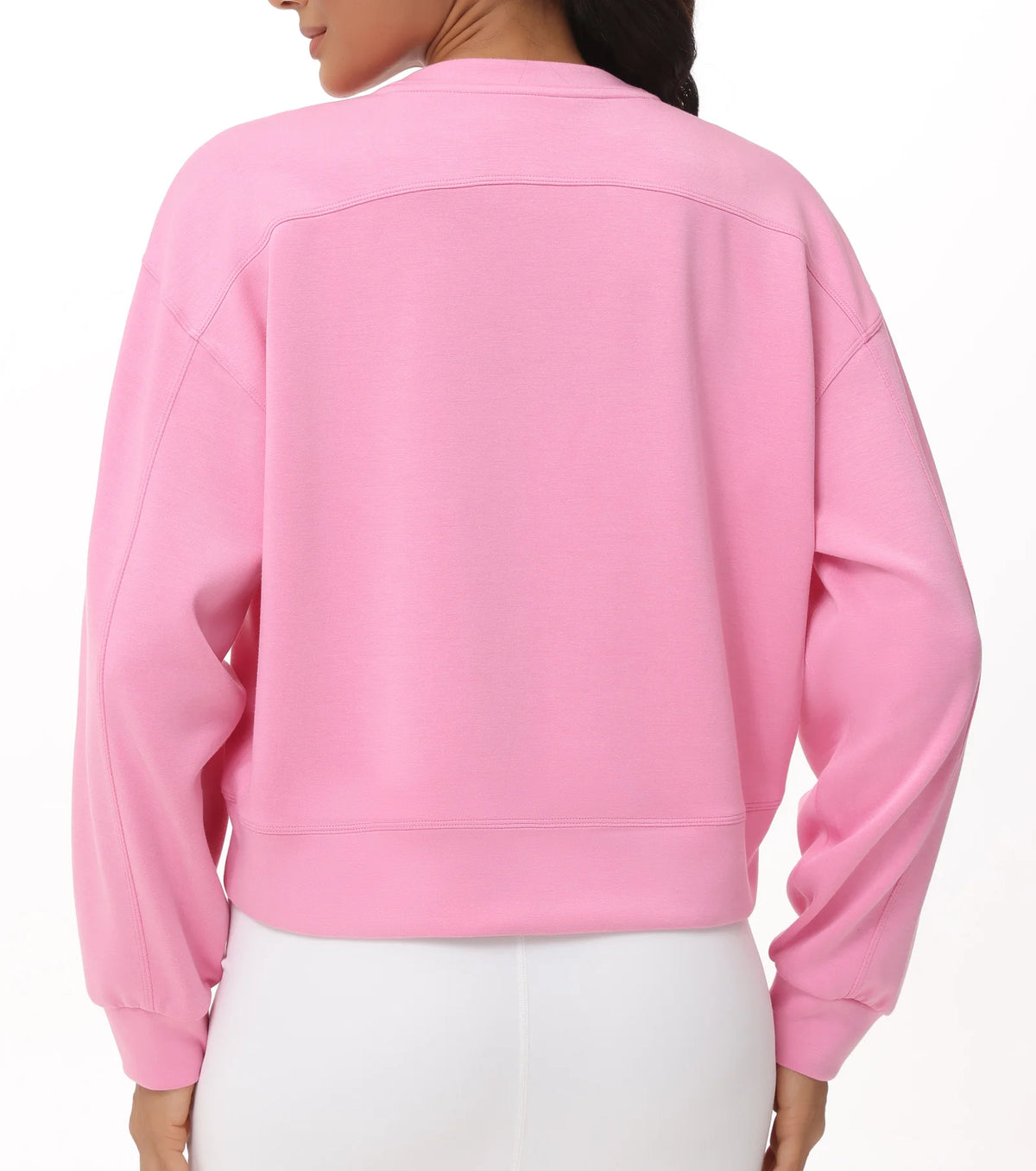 THE GYM PEOPLE Womens Cropped Crewneck Pullover Sweatshirt