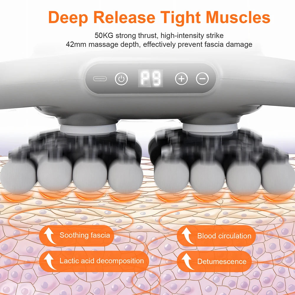 Iebilif Red Light Wireless Massage Gun For Deep Tissue Relief