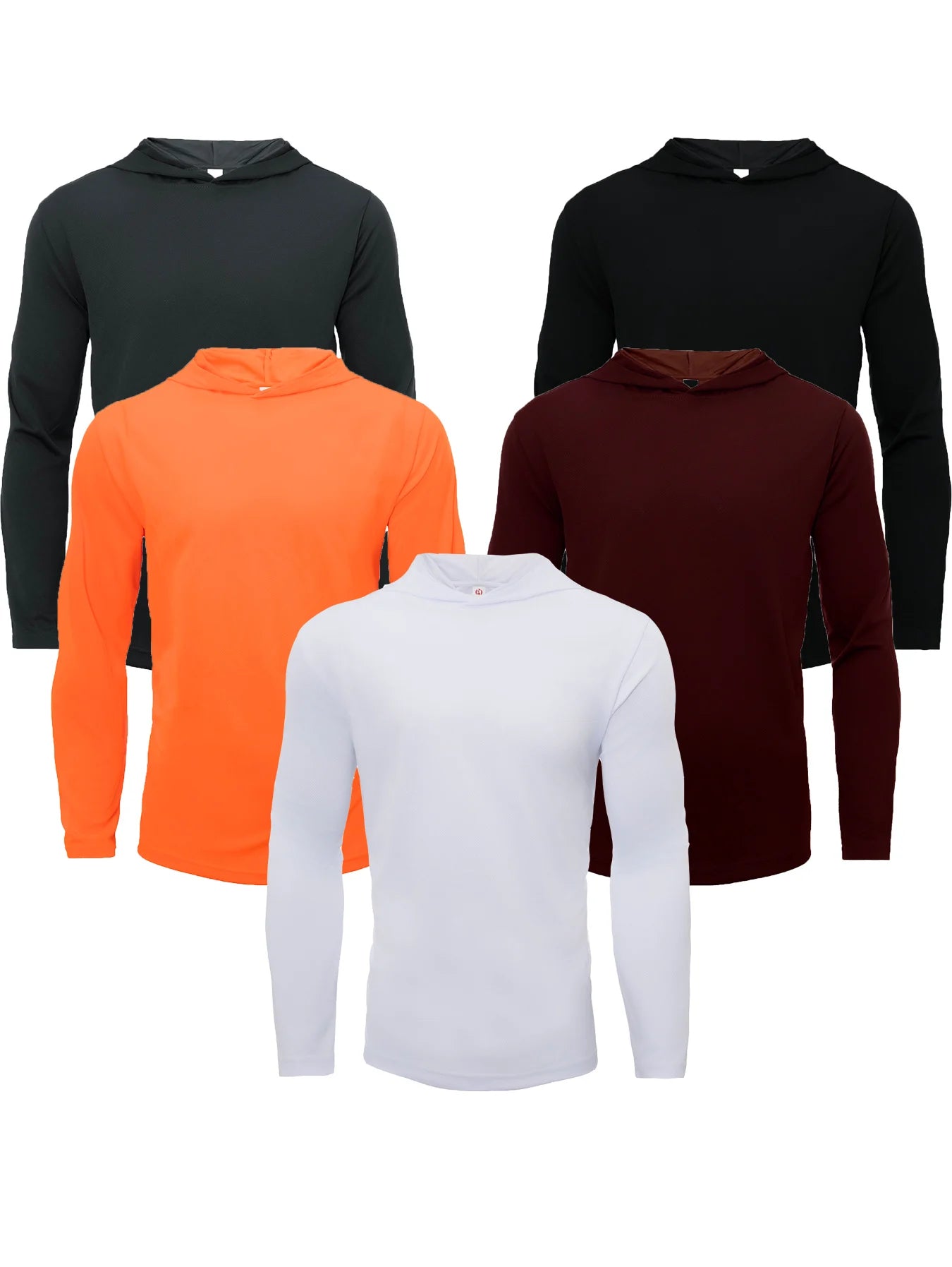 Men UPF 50 Quick Dry Long Sleeve Hoodie Shirt Pack