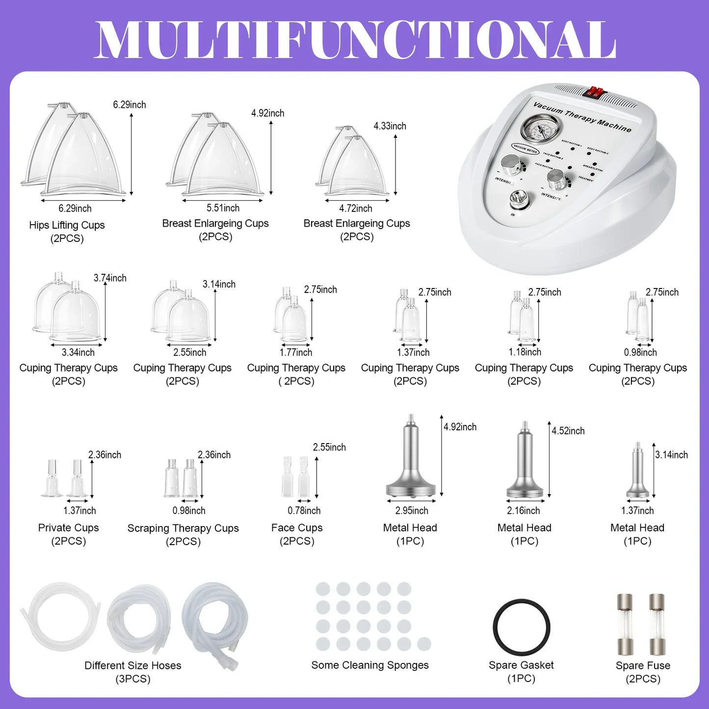 Vacuum Therapy Machine For Body Shaping With 24 Cups