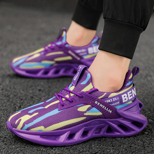 Unisex Breathable Running Shoes With Mesh Upper And Comfort Insoles