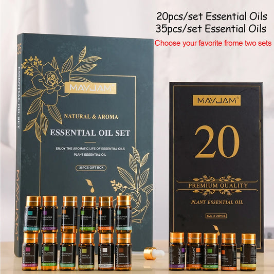 MAYJAM Essential Oils Kit 20pcs Lavender Jasmine Eucalyptus