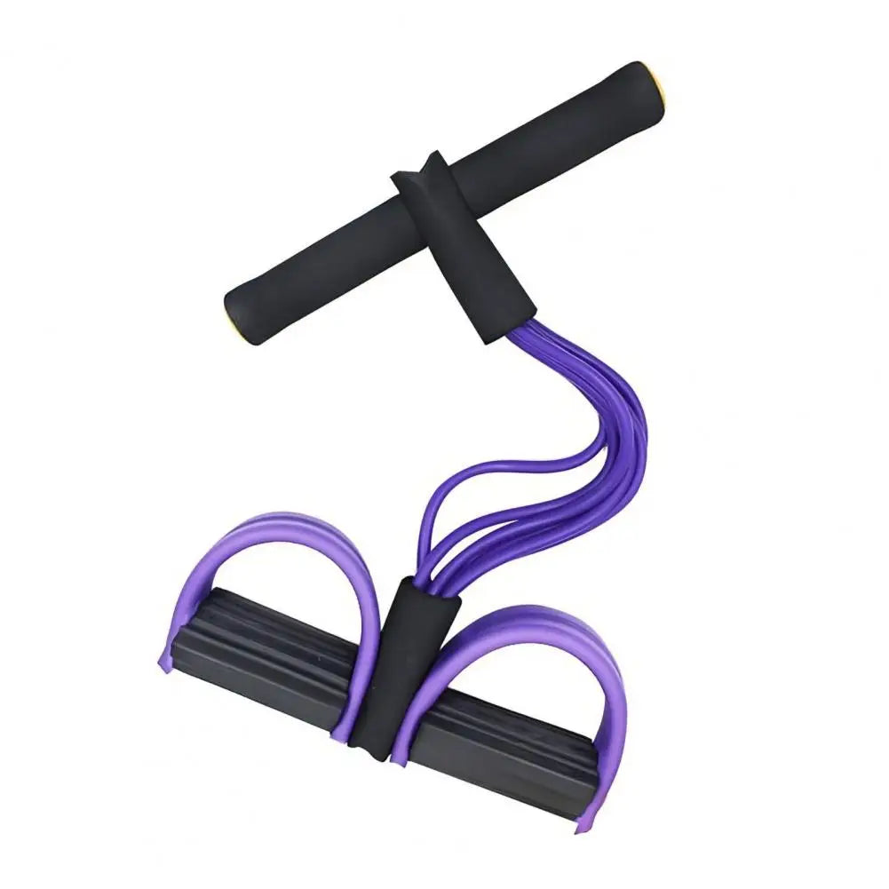Six Tube Sit Up Pedal Resistance Band With Handle For Workouts