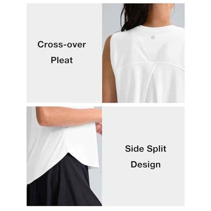 Womens Sleeveless Workout Tank Tops Breathable Bamboo Fiber