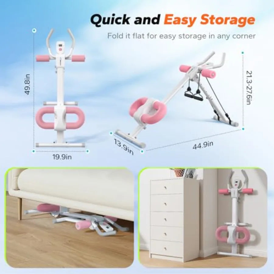 Home Gym Abdominal Trainer Adjustable Foldable With Knee Protection