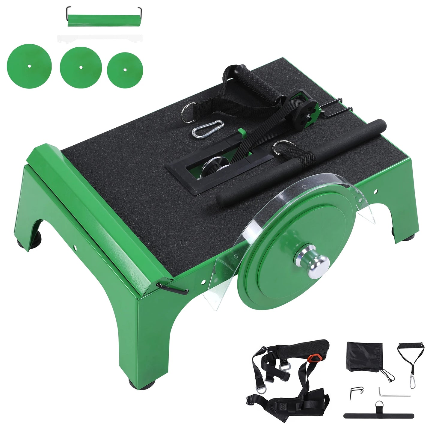 Flywheel Trainer With Adjustable Length Strap For Home Office Travel