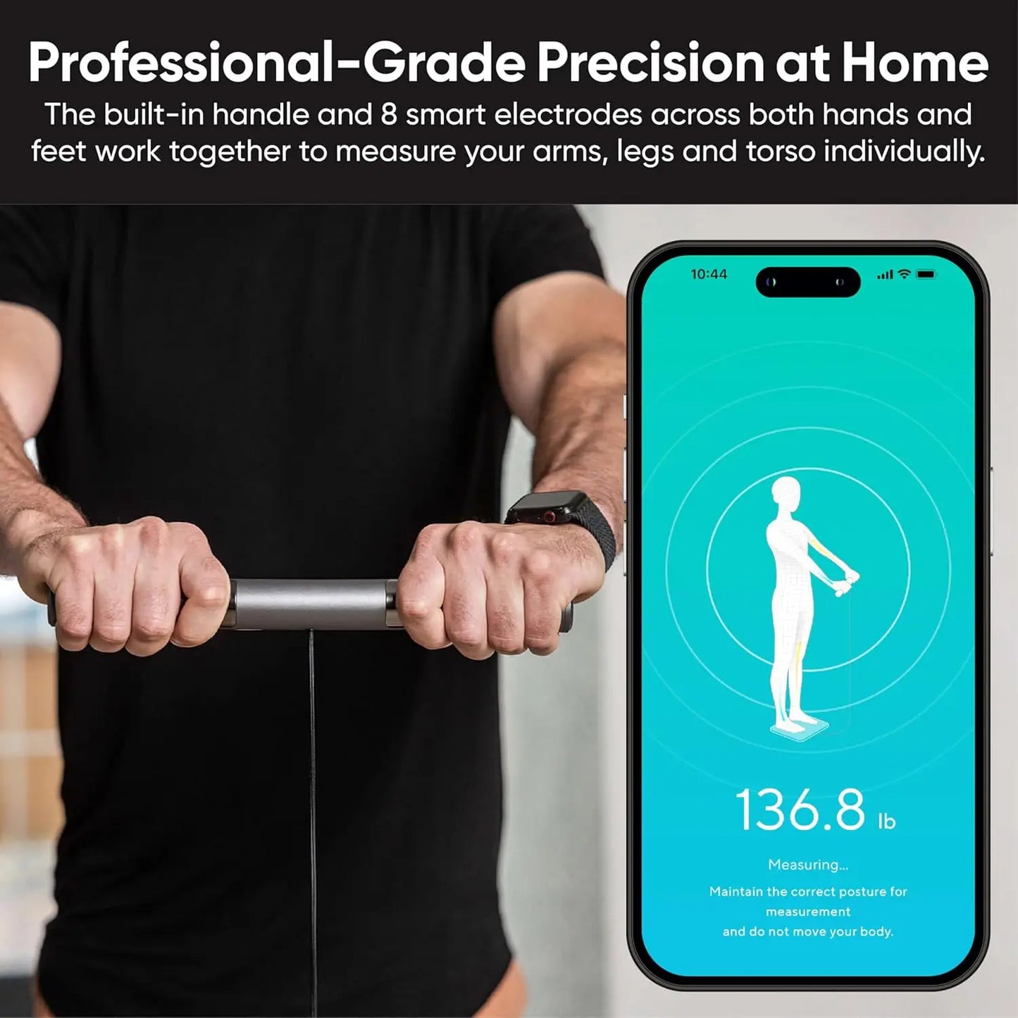 Wyze Smart Scale Ultra BodyScan With Handle Wi Fi Bluetooth Body Composition