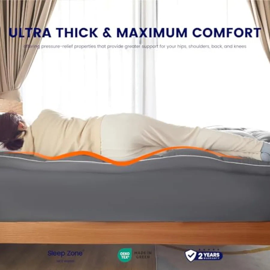 Waterproof Fitted Mattress Topper 100 Percent Polyester Deep Pockets