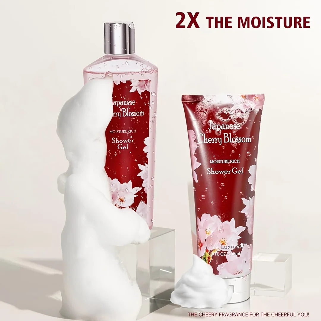 VITAL LUXURY Japanese Cherry Blossom Bath and Body Care Set