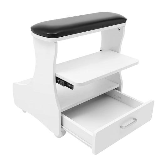 Foot Bath Stool With Wheels Portable Pedicure Foot Rest