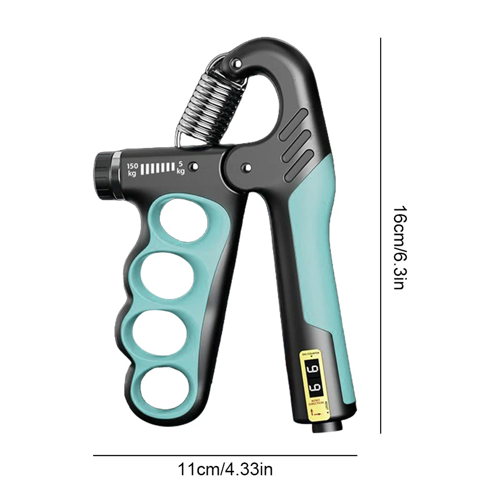 Ergonomic Adjustable Resistance Hand Grip Strengthener With Counter