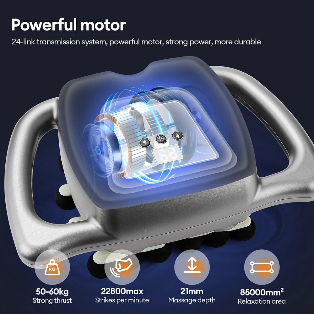 Foreverlily 24 Head Fascia Gun With 9 Modes Vibration Massage