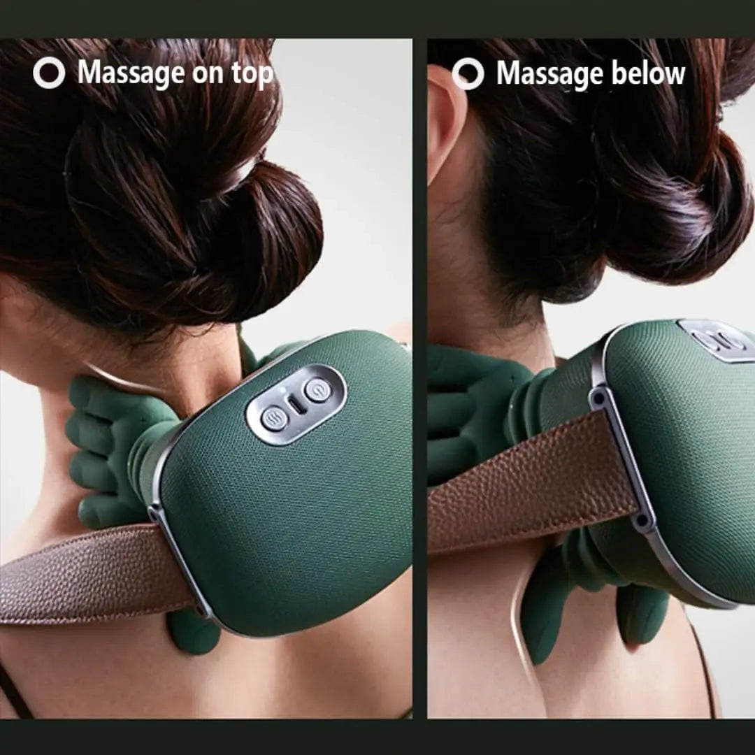 Portable Shiatsu Neck And Back Massager With 4D Kneading Heat