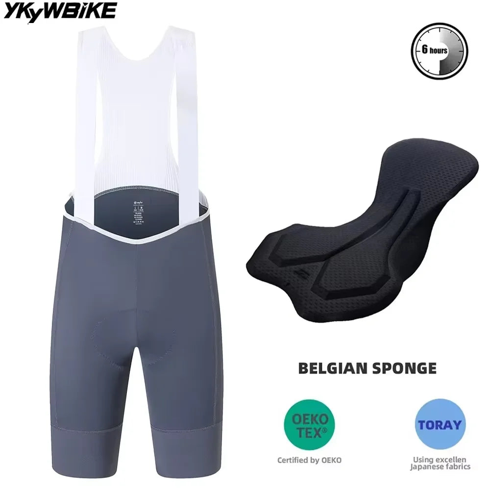 YKYWBIKE Men's Padded Cycling Bib Shorts For Road And MTB