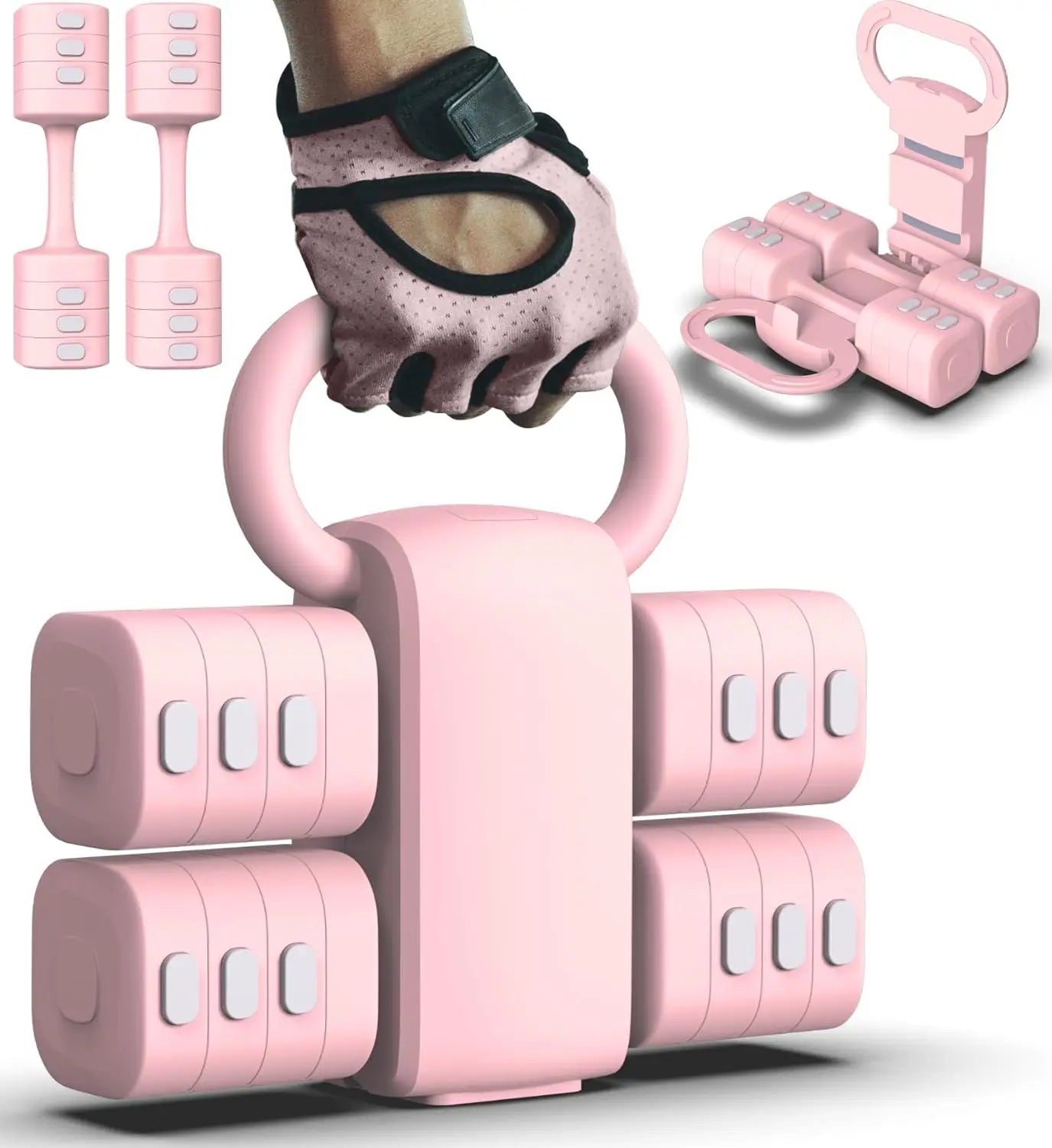 NONE Adjustable Dumbbell Set Four In One 2lb To FiveAndHalfPounds