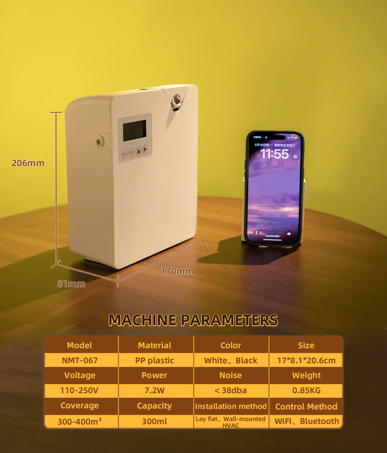 Namste Aroma Diffuser WiFi Bluetooth Room Fragrance Air Purifier 400m3