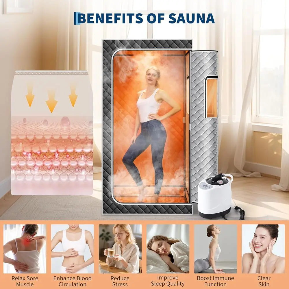 Portable Home Sauna Tent Personal Steam Spa with Fast Heating