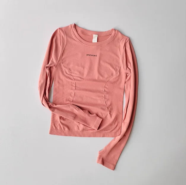 Women's Quick Dry Gym Long Sleeve Top for Running Yoga