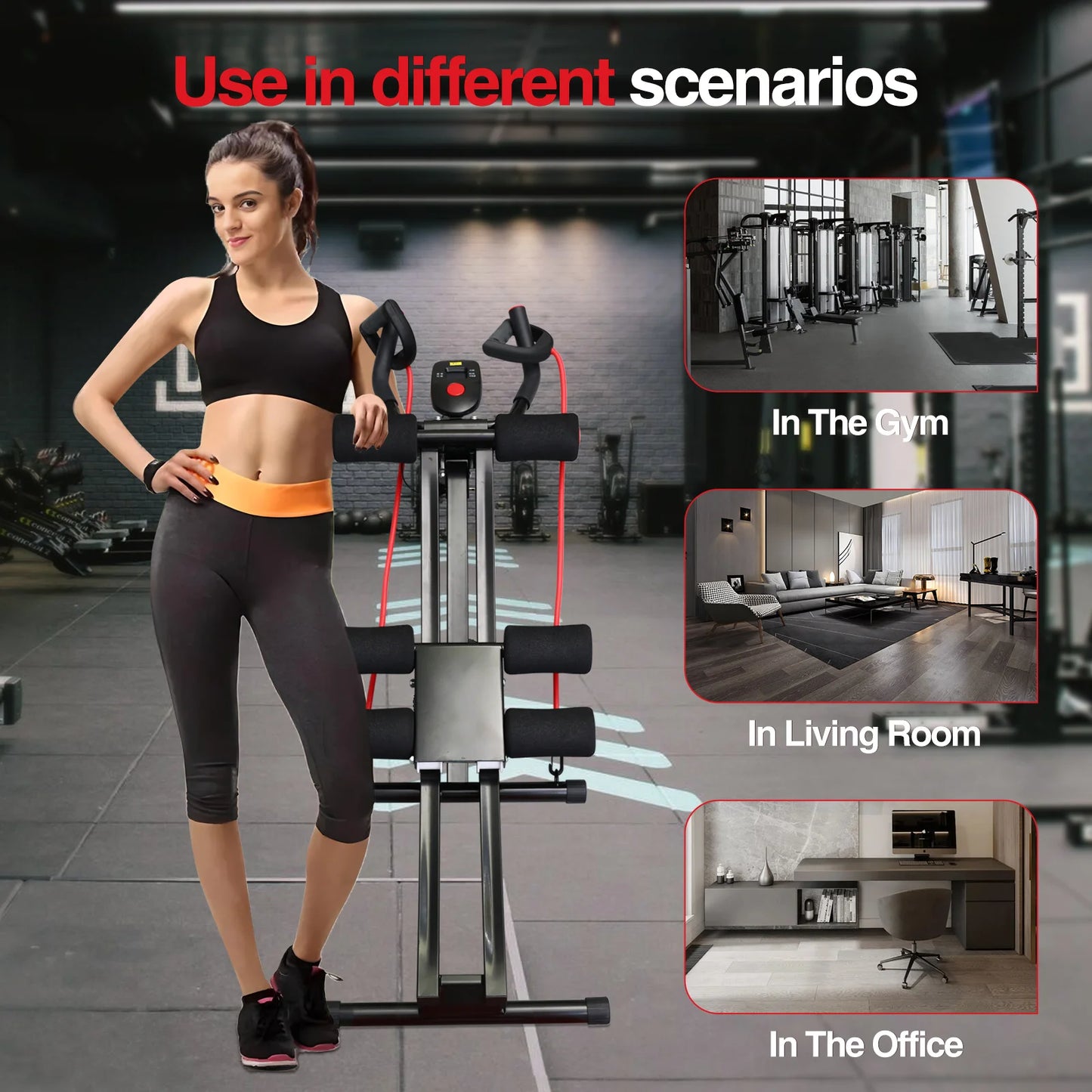 Foldable Ab Machine for Home Gym Core and Abdominal Trainer