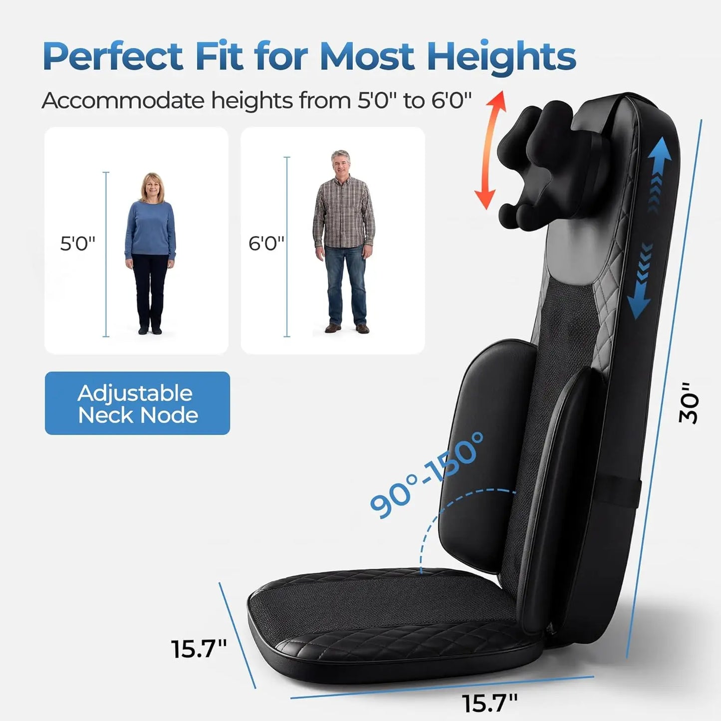 HIMOUTA 4D Shiatsu Neck and Back Massage Cushion With Heat