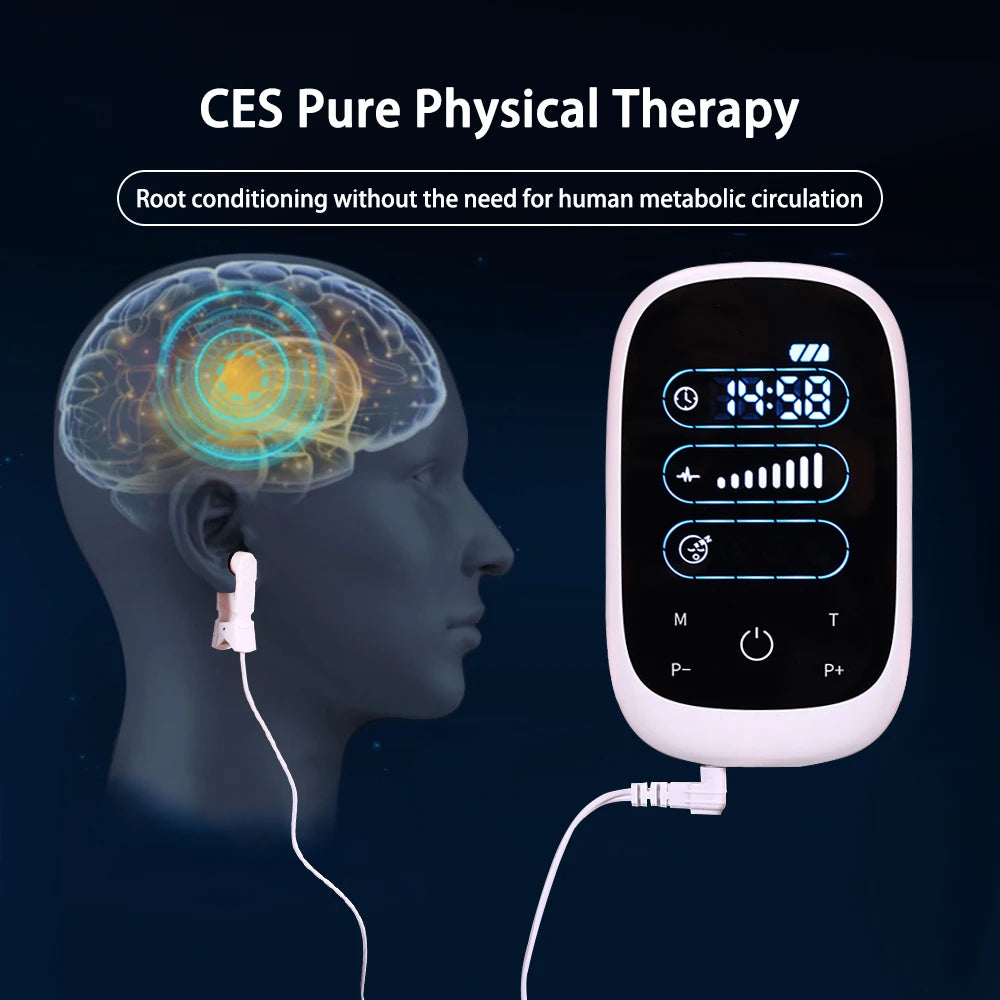 ATANG CES Insomnia Device Brain Stimulation With Ear Clip