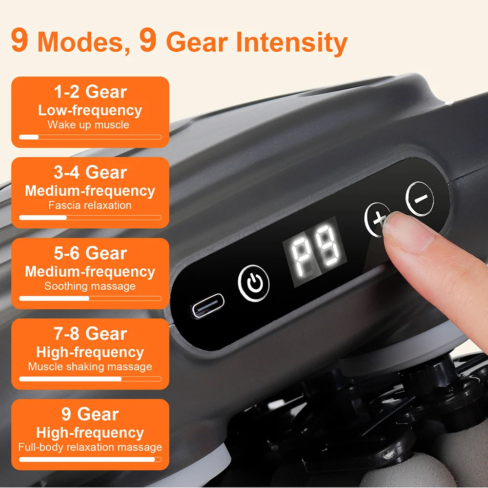 Iebilif Red Light Wireless Massage Gun For Deep Tissue Relief